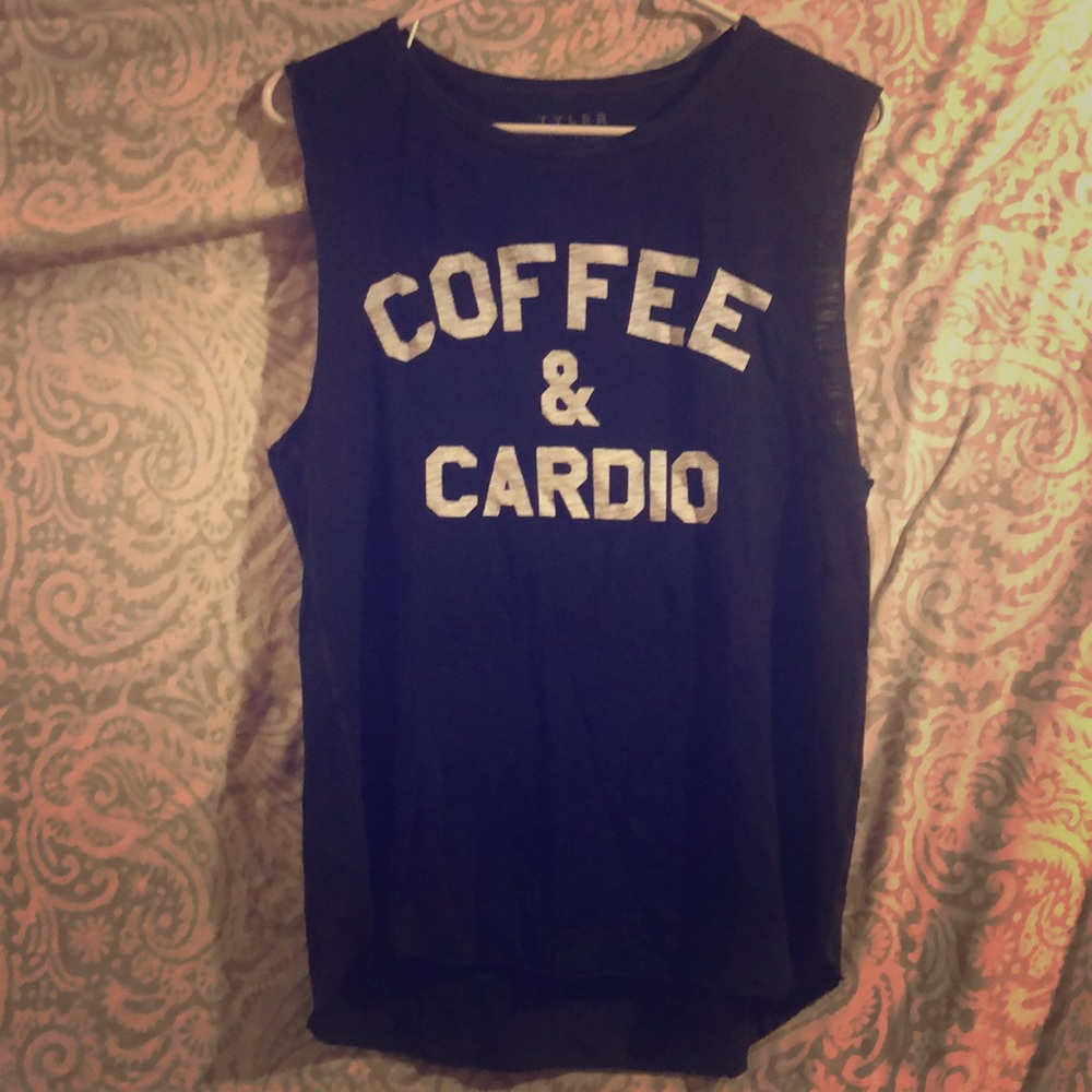 SOLD!!!! Tyler Jacobs Coffee & Cardio muscle tee m